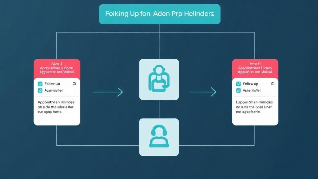 Automation workflow showing appointment reminders and follow-ups for pediatric clinic