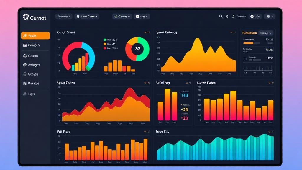 Performance dashboard showing analytics and metrics for child-focused businesses