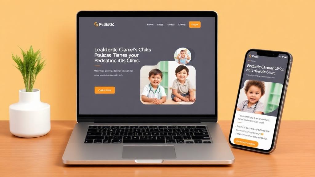 Modern custom website and mobile app design for child-focused business